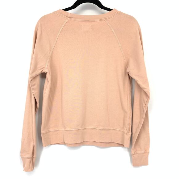 MATE The Label Crewneck Sweatshirt Womens XS Organic Cotton Blush Pink Pullover - Picture 2 of 6